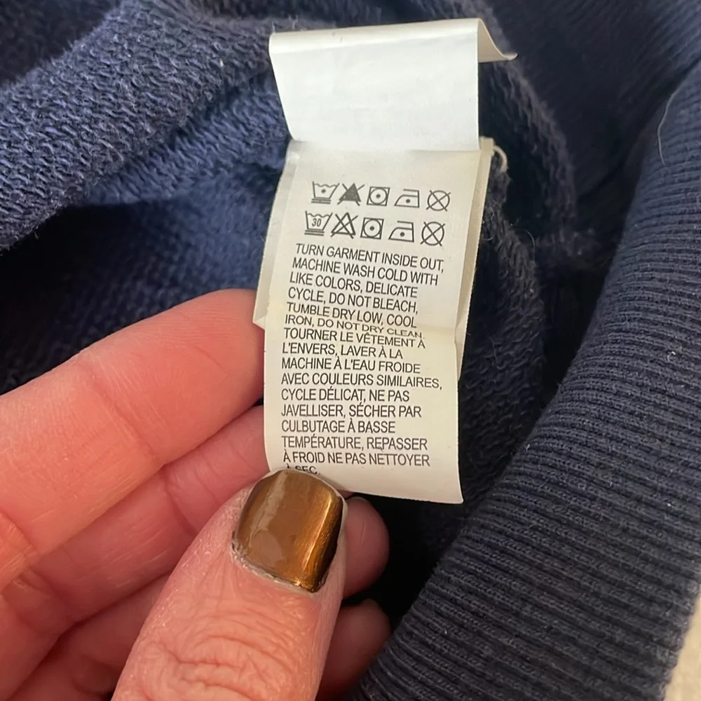 Lucky Brand Distressed Bandana Sweatshirt sz XS